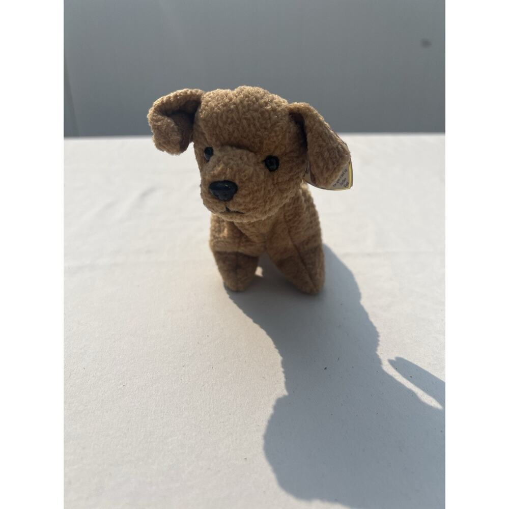 Ty Beanie Babies Tuffy the Brown Terrier Dog Stuffed Animal 1996 RARE CAPS NAME